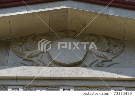 "Sculpture of frontal gable" at Okurayama Memorial Hall in Kohoku Ward, Yokohama City, Kanagawa Prefecture 73183459
