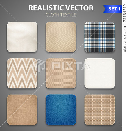 Fabric Square Swatches Realistic Set 73184730