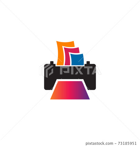 Printer icon logo design template Printer icon logo design template 73185951
