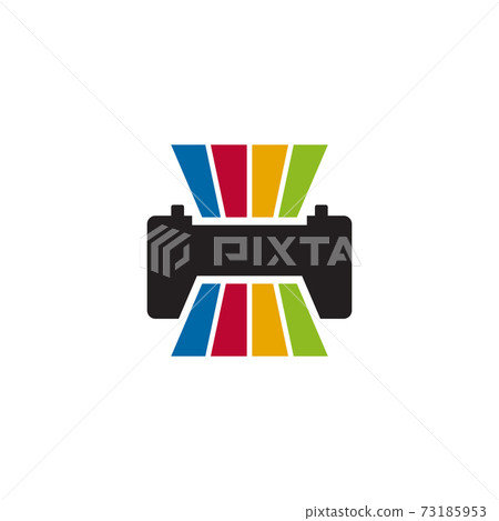 Printer icon logo design template 73185953