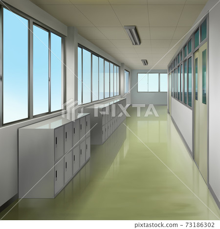 Illustration of school corridor Illustration of school corridor 73186302