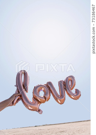 balloon in the shape of the word love 73186467