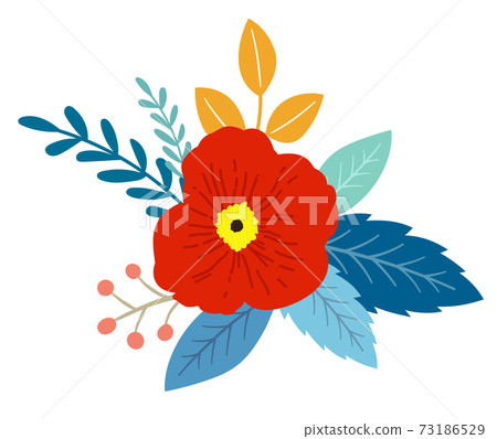 Flower and leaf decoration Flower and leaf decoration 73186529