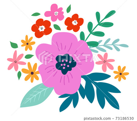 Flower and leaf decoration bouquet Flower and leaf decoration bouquet 73186530