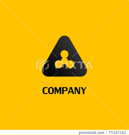 Triangle Logo Concept, Network, Construction Company Logo Design Template 73187282
