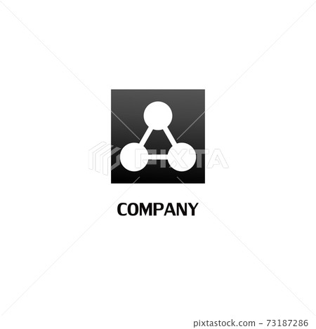 Triangle, Three Point Connected Logo Concept, Network, Social Communities Logo Design Template, Human Resource 73187286