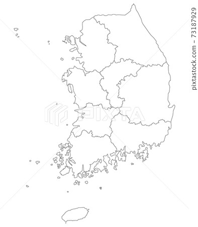 It Is A Map Of South Korea. - Stock Illustration [73187929] - Pixta