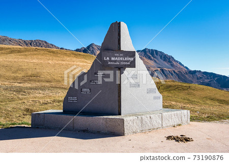 Col de la Madeleine at 2000 m altitude, Rhone alps, France 73190876
