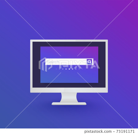 Search bar on screen, vector - Stock Illustration [73191171] - PIXTA