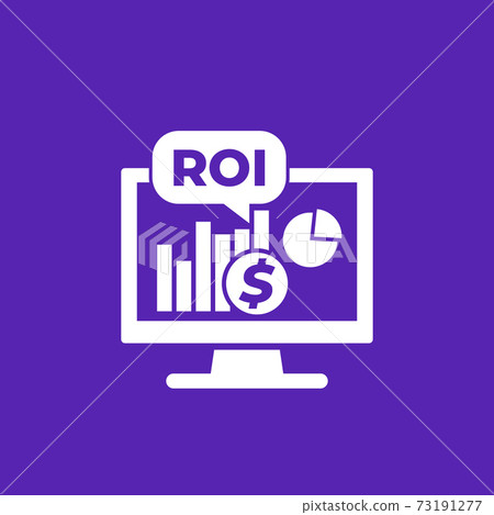 ROI, finance concept, vector icon ROI, finance concept, vector icon 73191277