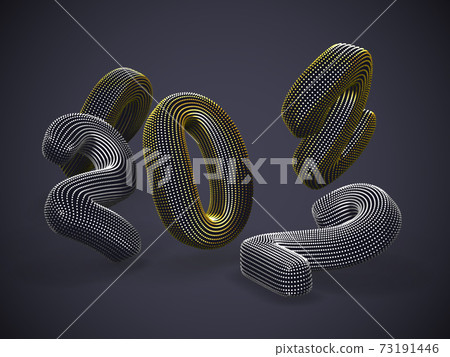 Scattered 3D golden and silver numbers on gray background. Scattered 3D golden and silver numbers on gray background. 73191446