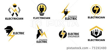 Vector logo of electrician and electronics repair 73191480