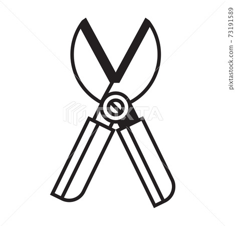 Garden Pruner Plant Secateurs Line Art Icon 73191589