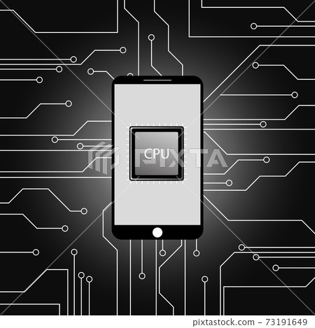 Modern smartphone and Main microprocessor,chip background Modern smartphone and Main microprocessor,chip background 73191649