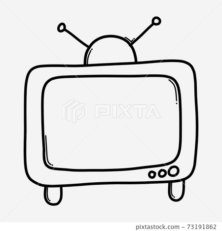 TV, Television, Cable Bill, TV Show Hand Drawn Doodles 019 