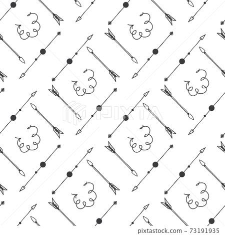 Doodle arrows seamless pattern 73191935