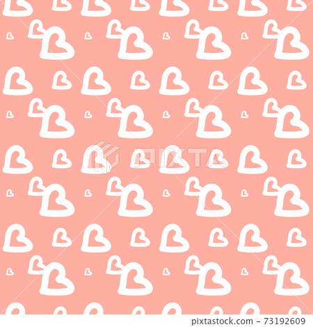 White Pink Seamless Repeat Pattern With Hearts... - Stock Illustration ...