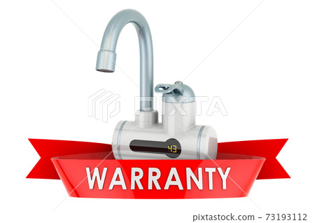 Instant electric hot water heater warranty concept. 3D rendering Instant electric hot water heater warranty concept. 3D rendering 73193112
