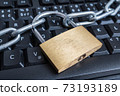 Data protection, privacy and security concept. Lock with chain o 73193189