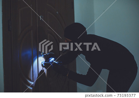 Intrusion of a burglar in a house inhabited 73193377