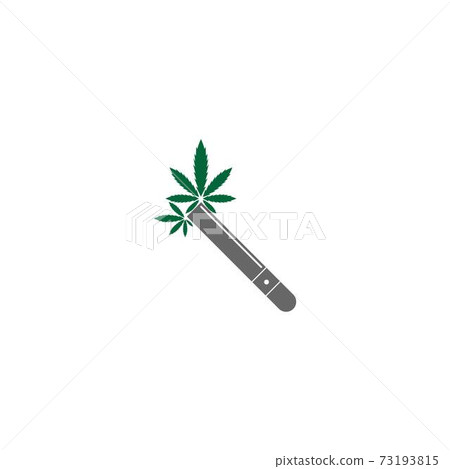 Cannabis leaf logo design vector template Cannabis leaf logo design vector template 73193815