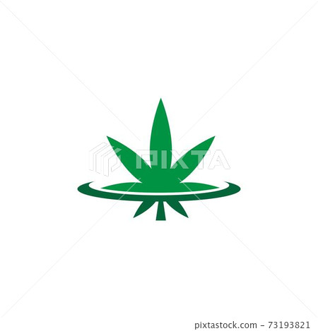 Cannabis leaf logo design vector template Cannabis leaf logo design vector template 73193821
