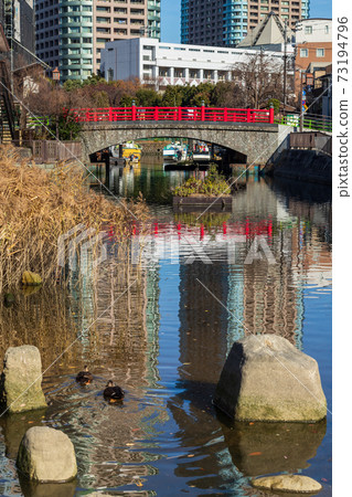 Scenery of Tsukubori leading to the Sumida River Scenery of Tsukubori leading to the Sumida River 73194796