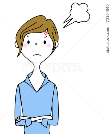 Angry business woman 73194840