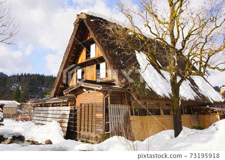 Shirakawa-go Gassho-zukuri Village in winter, Shirakawa Village, Gifu Prefecture, Japan 73195918