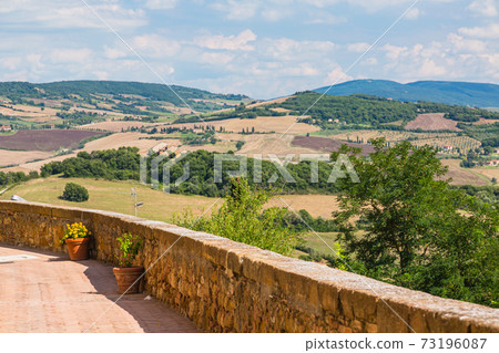 Val d'Orcia seen from Pienza, Italy 73196087