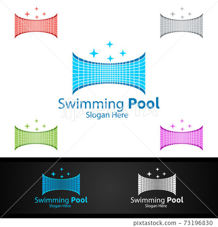 Swimming Pool Service Logo with Cleaning Pool and Maintenance Concept Swimming Pool Service Logo with Cleaning Pool and Maintenance Concept 73196830