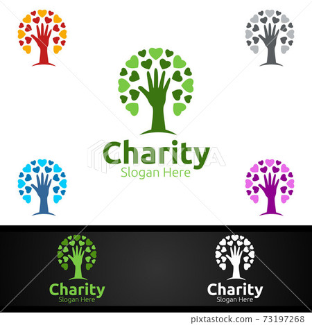 Helping Hand Charity Foundation Creative Logo for Voluntary Church or Charity Donation 73197268