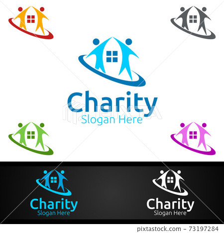 Home Helping Hand Charity Foundation Creative Logo for Voluntary Church or Charity Donation 73197284