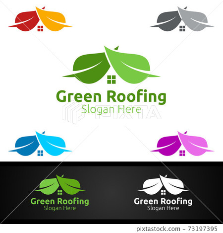 Green Roofing Logo for Property Roof Real Estate or Handyman Architecture Green Roofing Logo for Property Roof Real Estate or Handyman Architecture 73197395