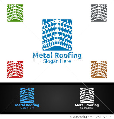 Metal Roofing Logo for Shingles Roof Real Estate or Handyman Architecture Metal Roofing Logo for Shingles Roof Real Estate or Handyman Architecture 73197422