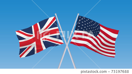 British & American flags British & American flags 73197688