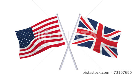 英國和美國國旗 73197690