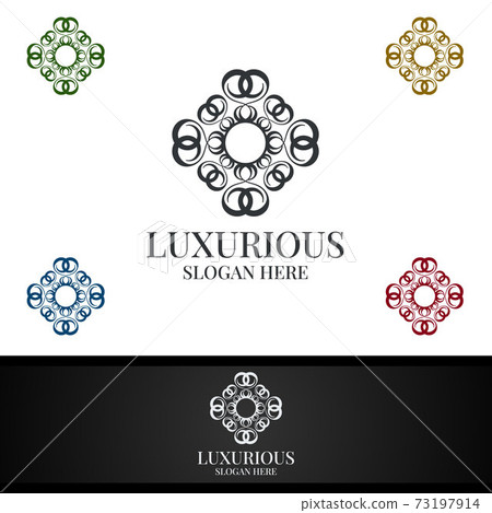 Modern Luxurious Royal Logo for Jewelry, Wedding, Hotel or Fashion 73197914