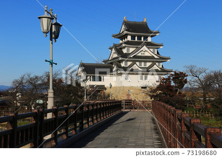 日本的秋天，岐阜縣大垣市，um田市屋城 73198680