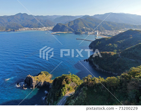 Aerial view of the port scenery of Matsuzaki Port Aerial view of the port scenery of Matsuzaki Port 73200229