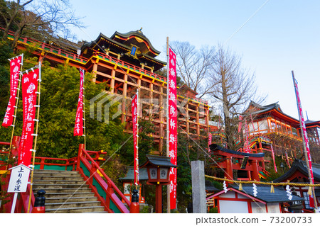 湯德稻荷神社在黎明（新年） 73200733