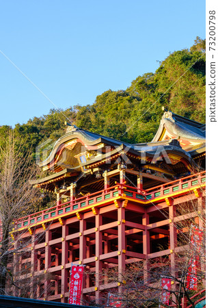 湯德稻荷神社在黎明(新年) 湯德稻荷神社在黎明(新年) 73200798