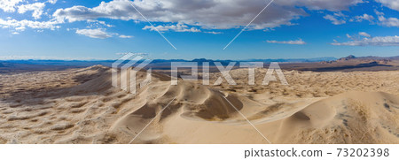 Aerial view of the beautiful Kelso Dunes Aerial view of the beautiful Kelso Dunes 73202398