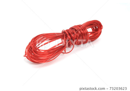 Nylon rope on a white background Nylon rope on a white background 73203623