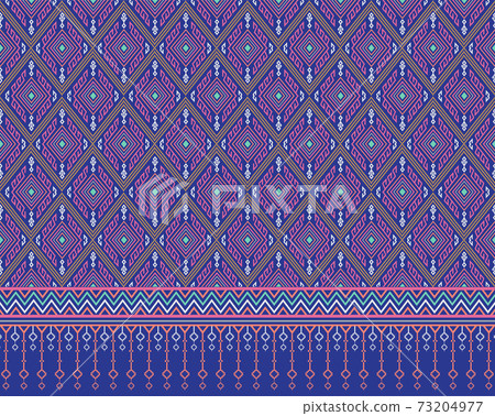 Embroidered ethnic seamless pattern. tribal motifs. Vector illustration. 73204977