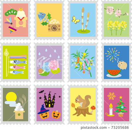 Image stamp set of the four seasons 73205686