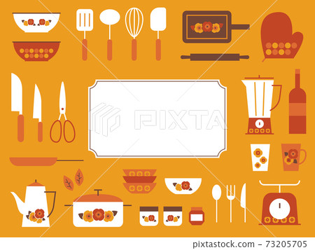 Retro floral kitchen miscellaneous goods frame 73205705