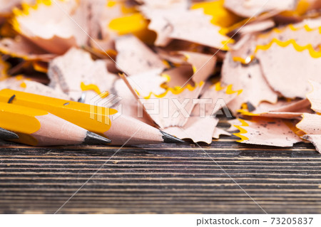 ordinary yellow wooden pencil 73205837