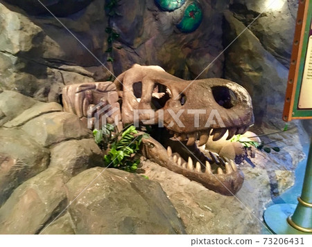 Fossil dinosaur in Jurassic world, fun dinosaur park at Ba Na Hills landmark in Danang, Vietnam Fossil dinosaur in Jurassic world, fun dinosaur park at Ba Na Hills landmark in Danang, Vietnam 73206431