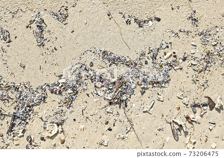 Microplastic waste washed ashore on the coast of Amami Oshima 73206475